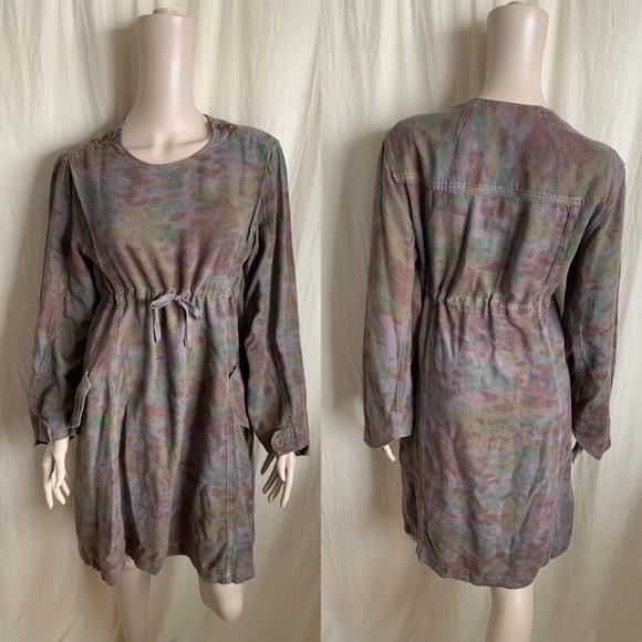Isabel Marant Etoile earth toned tie dye linen viscose dress - Picture 1 of 16
